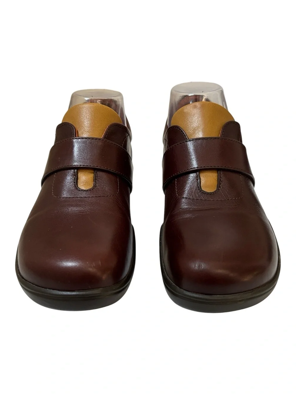 Birkenstock Footprints Women's Leather Mary Jane Flats - Burgundy Size 38